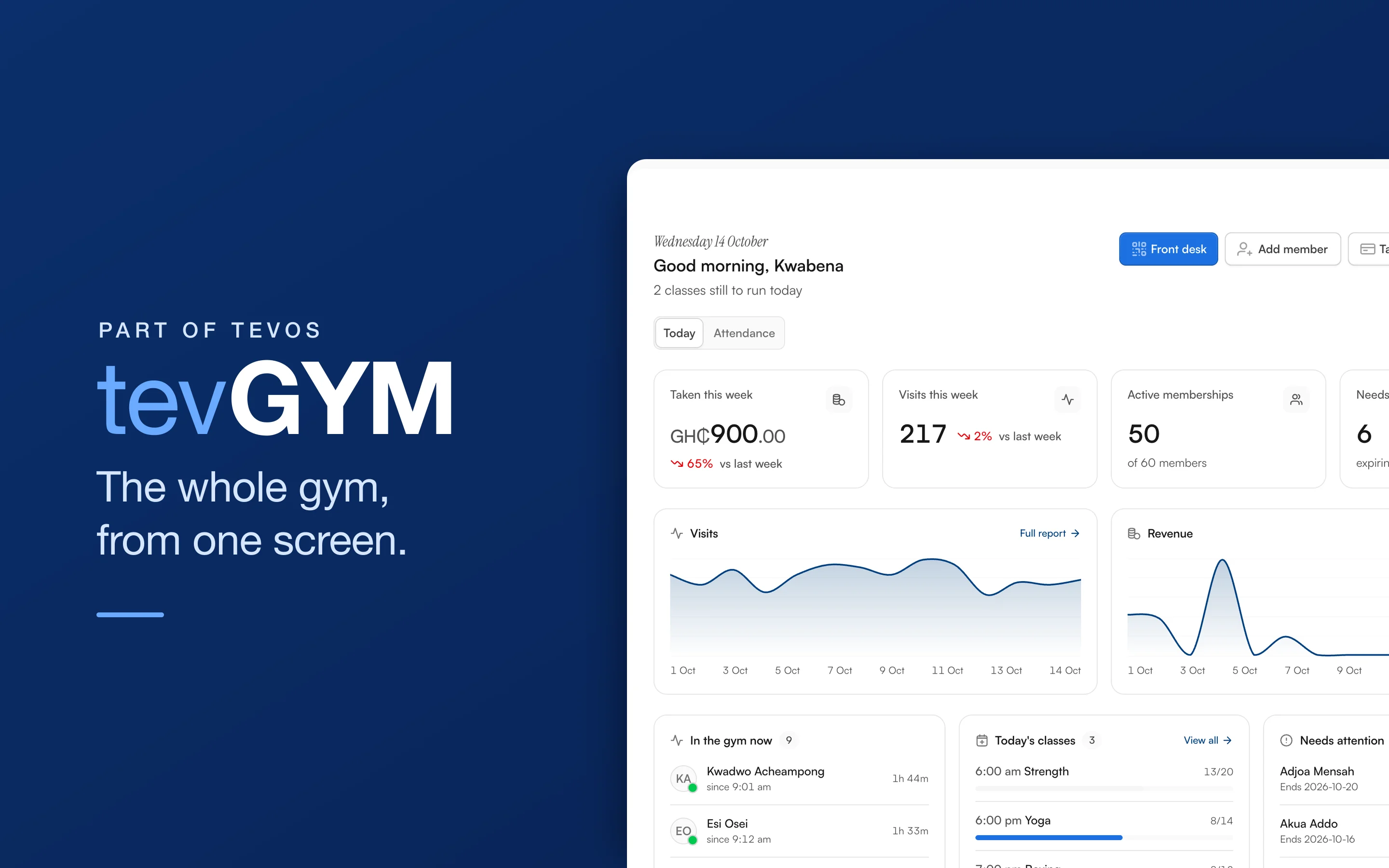 tevGYM — website